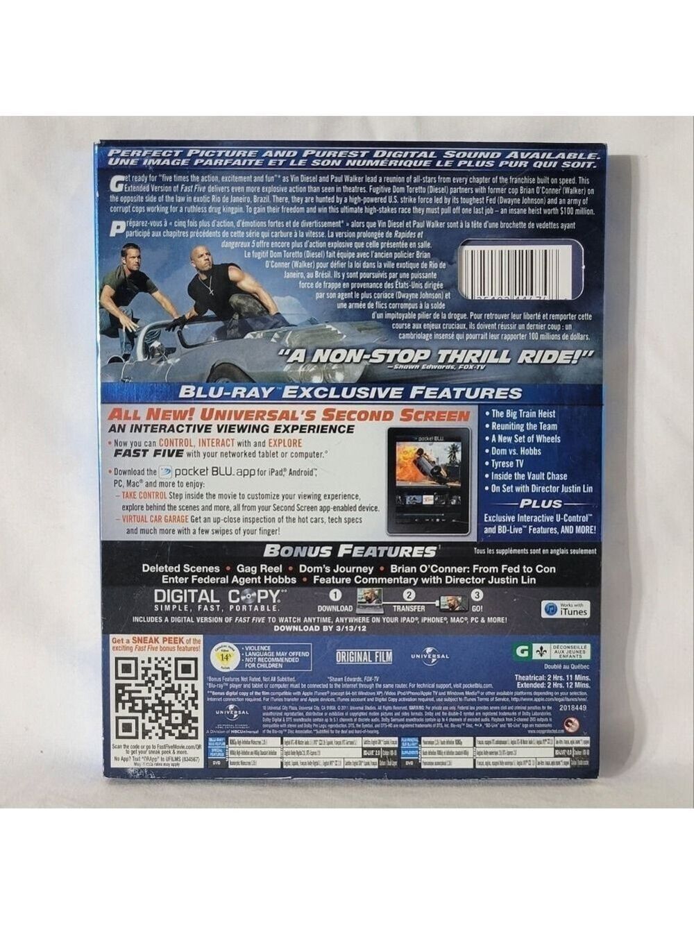 5/$10! Fast Five Blu-ray - Picture 2 of 4